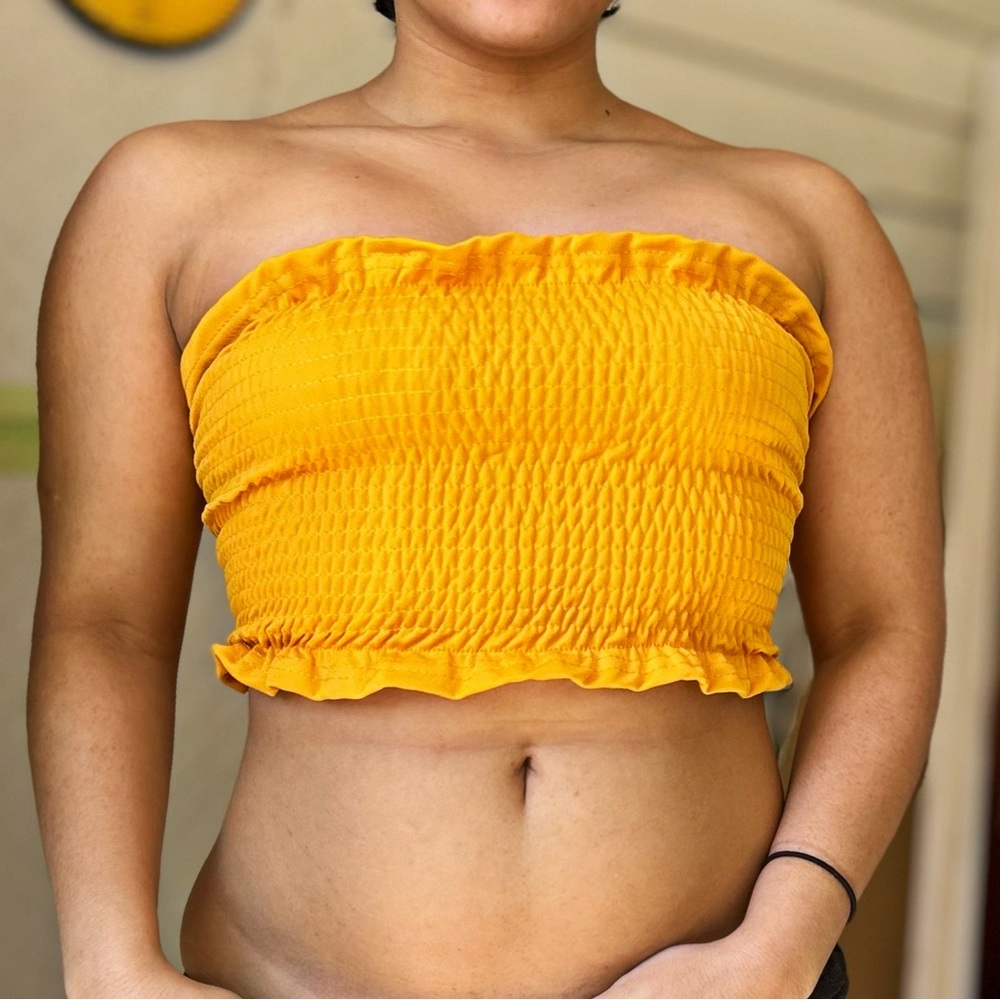 Yellow Tube Top - Picture 2 of 3